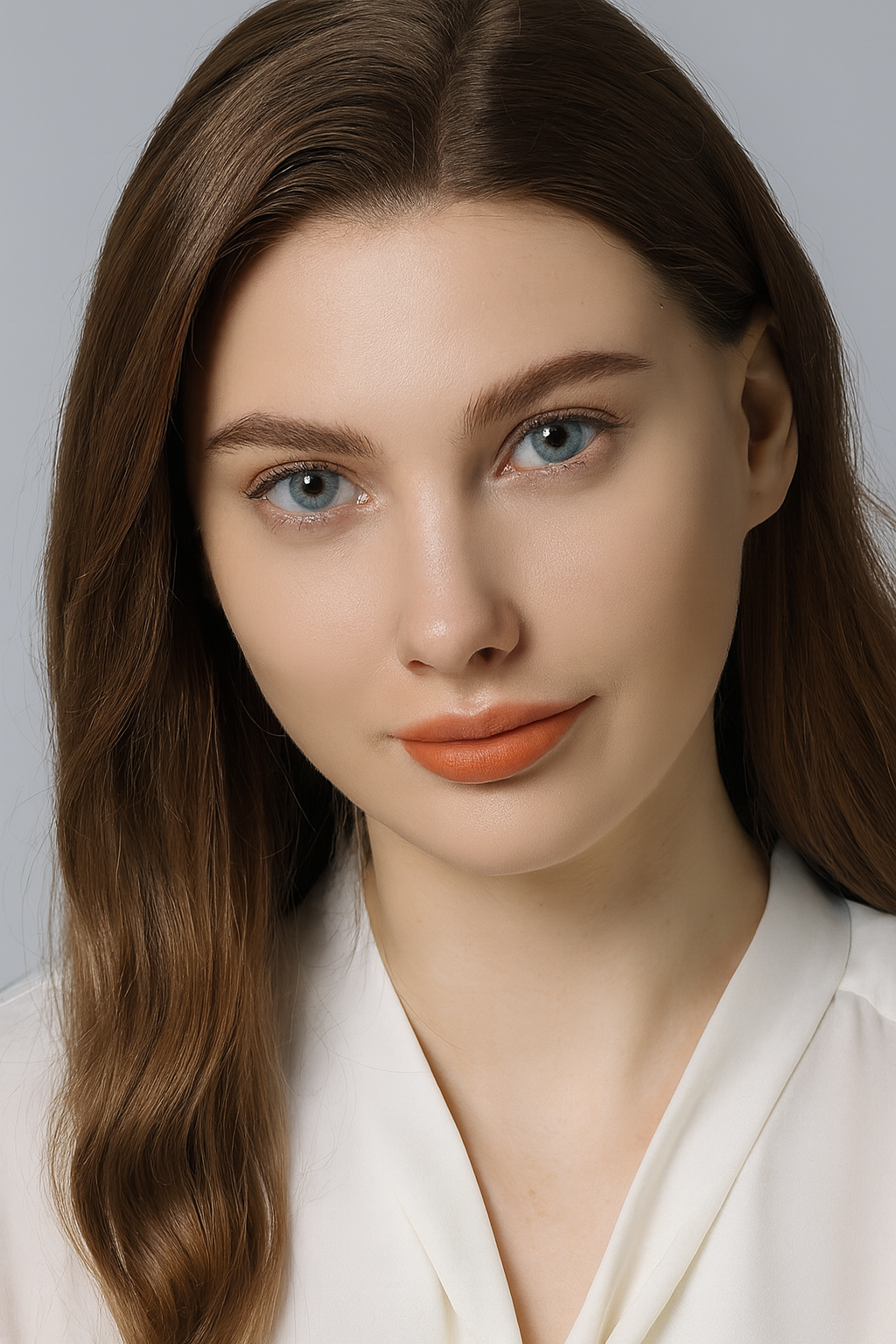 Model wearing Lagoon blue contacts for a bright, natural-looking eye transformation