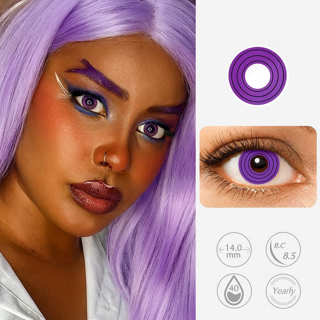 Purple Ring | Black and Purple Colored Contact Lenses Contact Lenses natura-eyes 