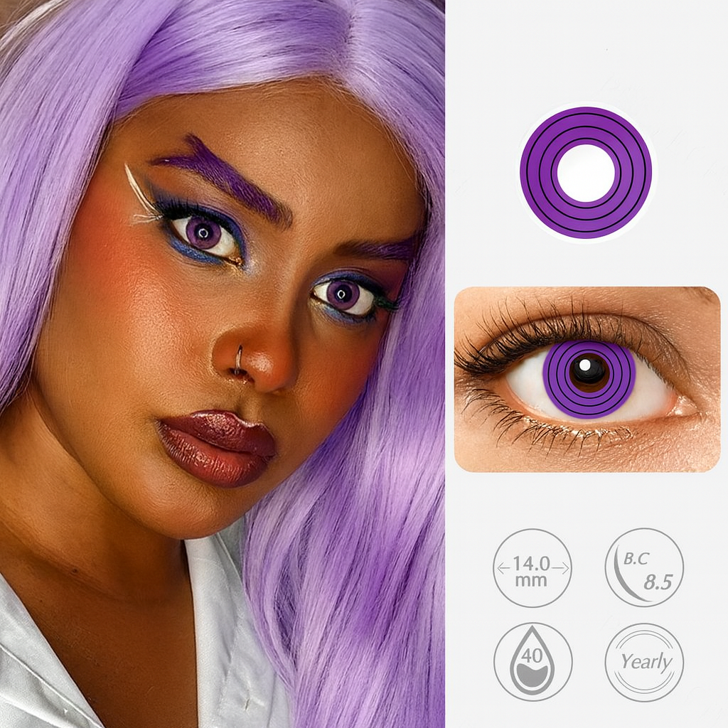 Purple Ring | Black and Purple Colored Contact Lenses