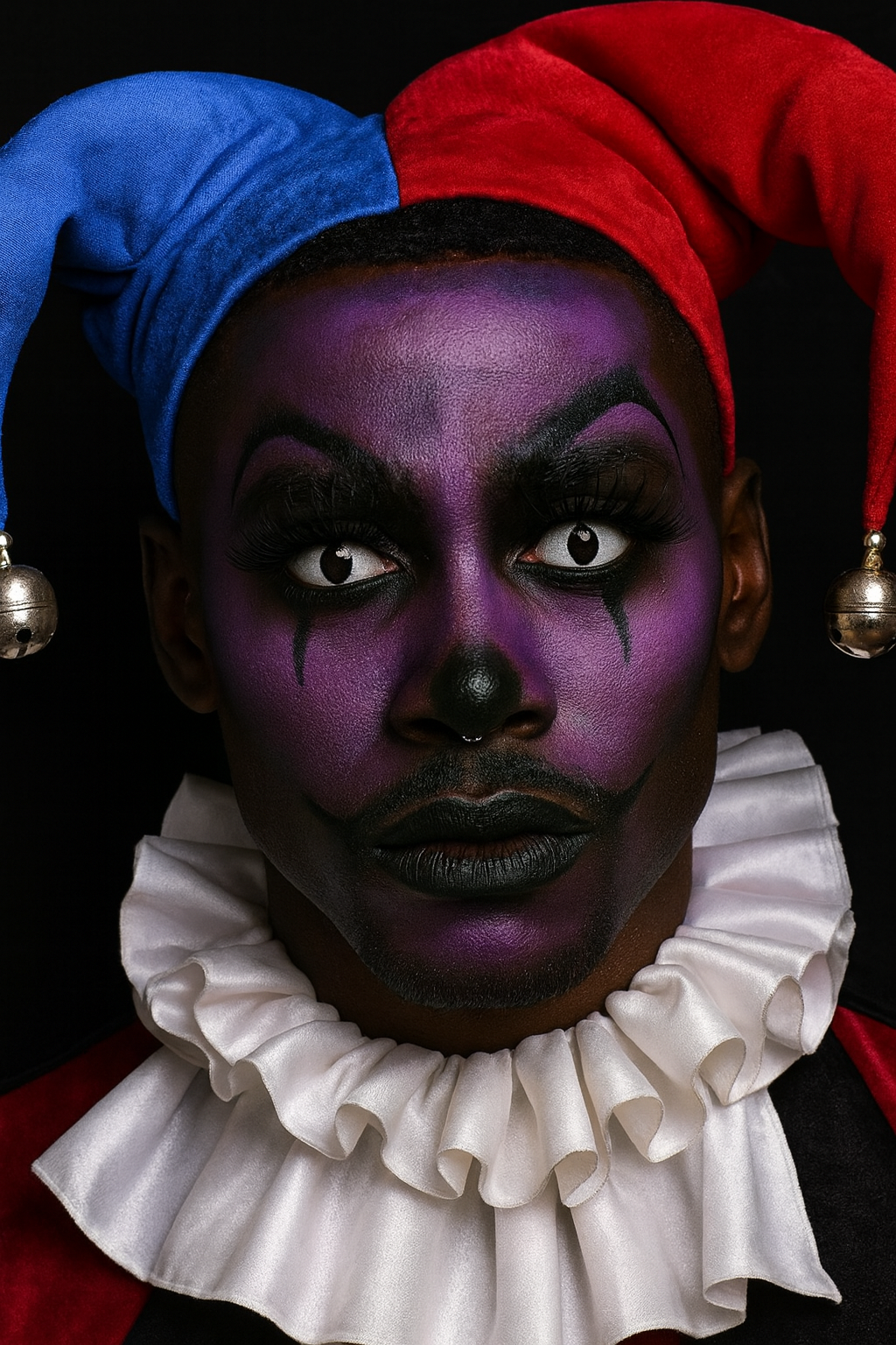 Black and white fantasy eye contacts for costumes