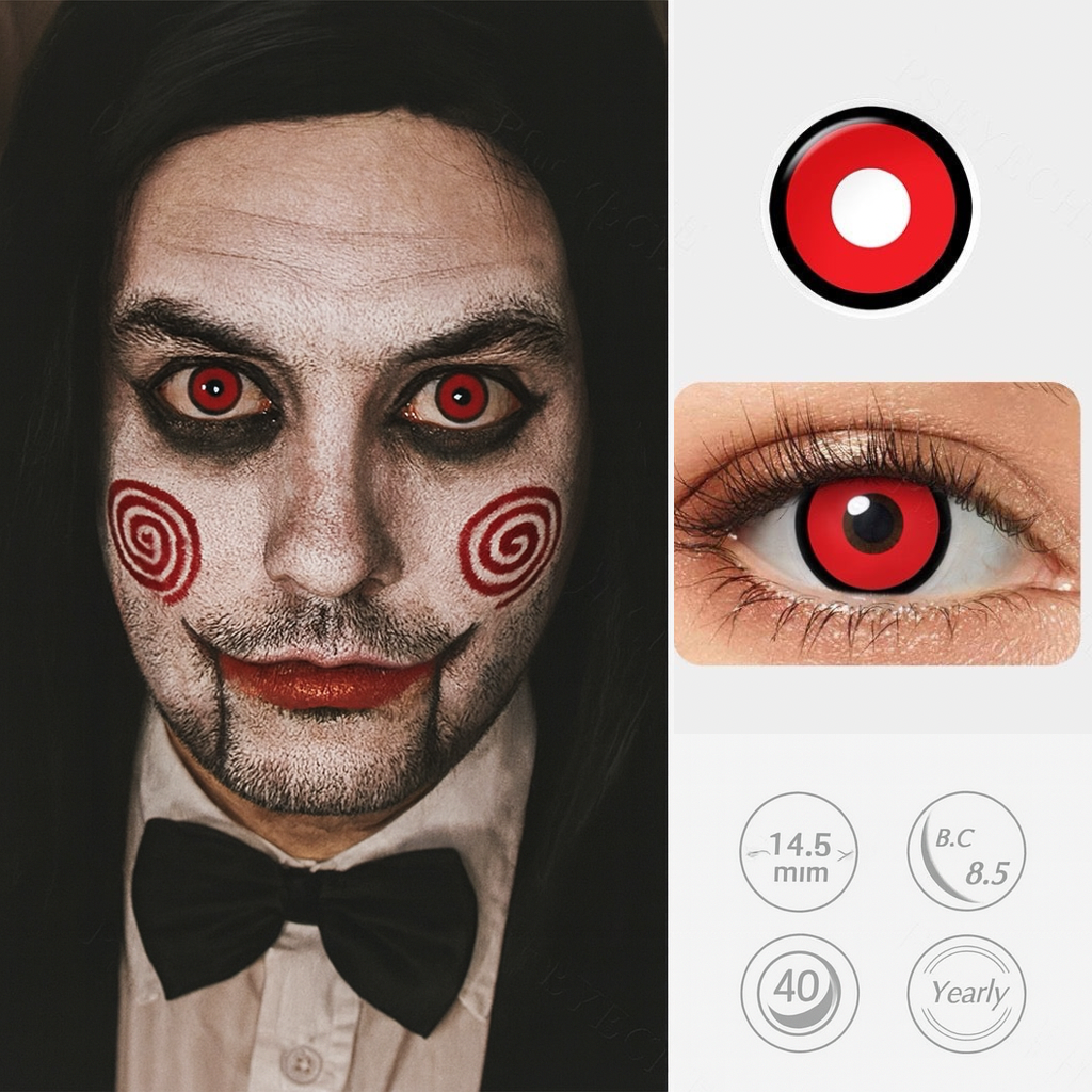 Infernal Halo Halloween contact lenses for men