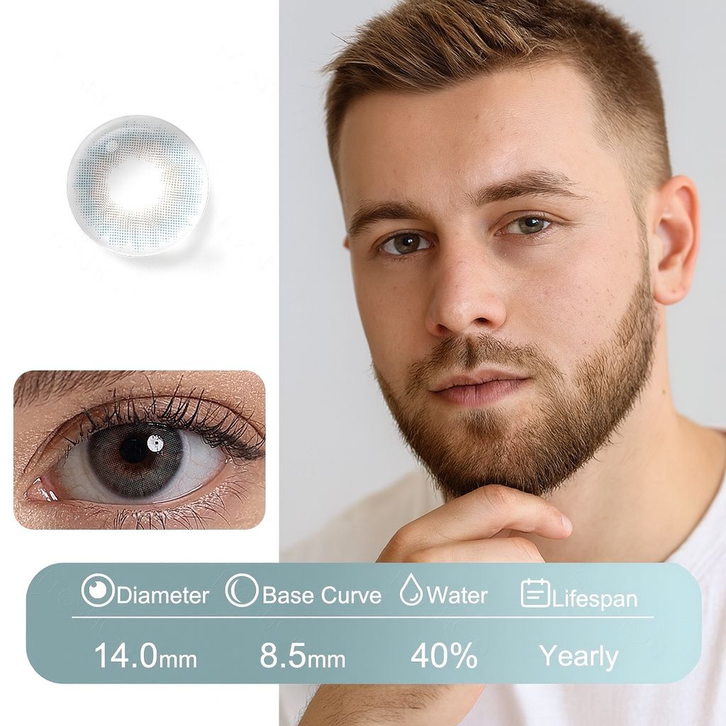 Frozen | Fusion Natural Contact Lenses for Men Contact Lenses natura-eyes 14.0mm 8.5 Icy Blue