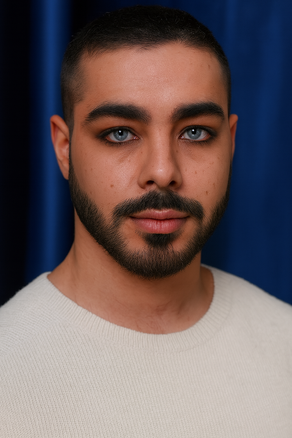 Comfortable blue eye lenses for men