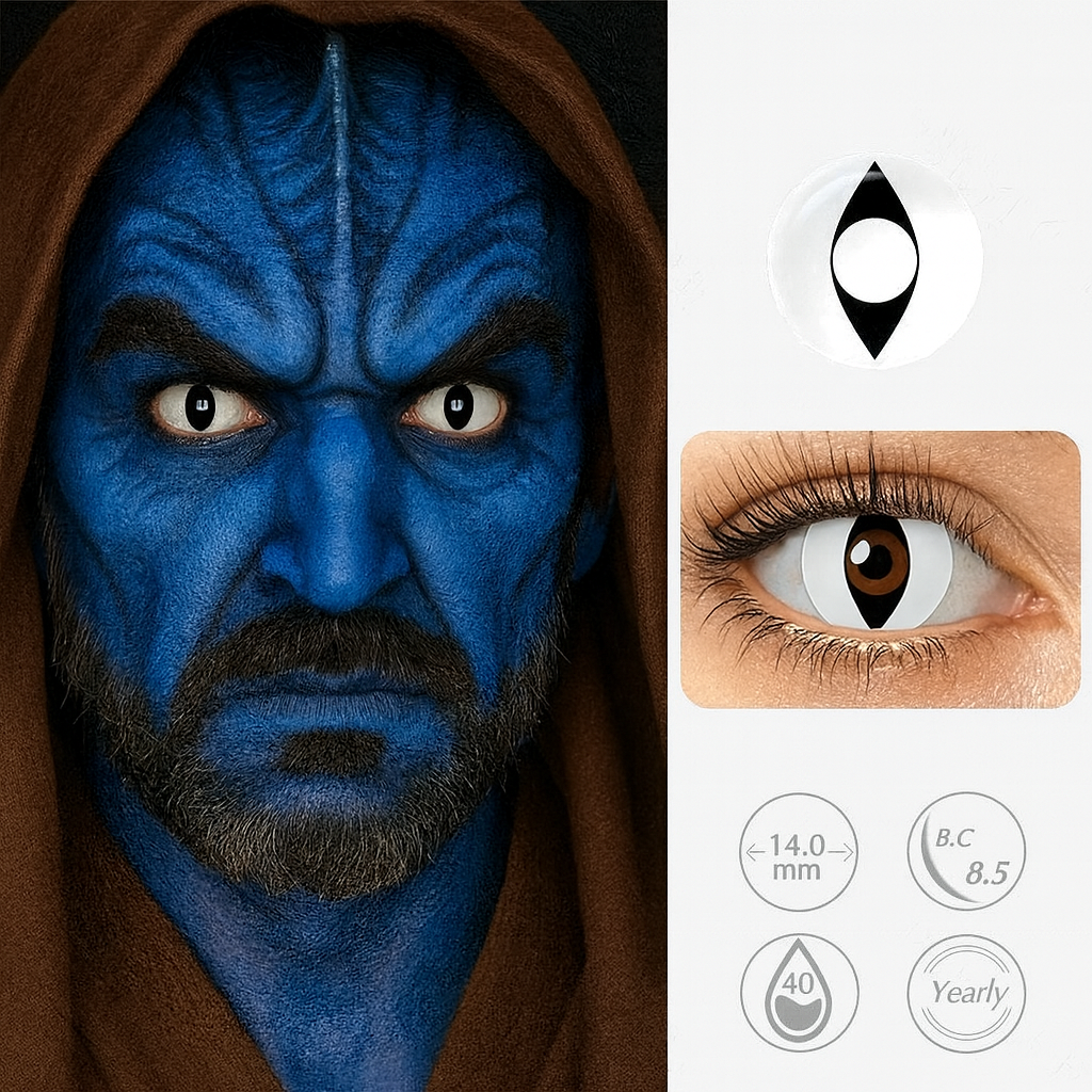 Blackout Soul Halloween contact lenses for men