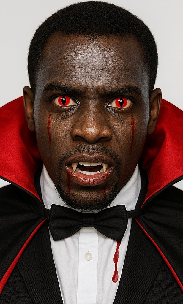 Men’s Horror Red Cat Eye Contact Lenses | Halloween Contact Lenses For Men