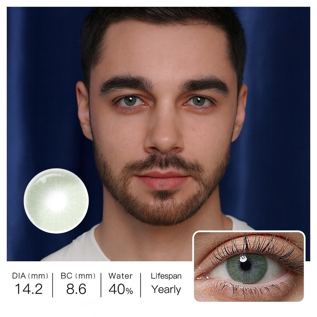 Ocean Green natural contact lenses for men