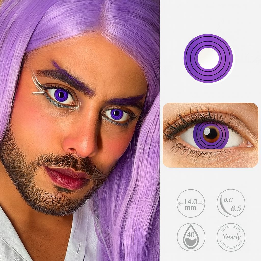 Mystic Rings | Halloween Contact Lenses For Men Contact Lenses natura-eyes 14.0mm 8.5 Purple