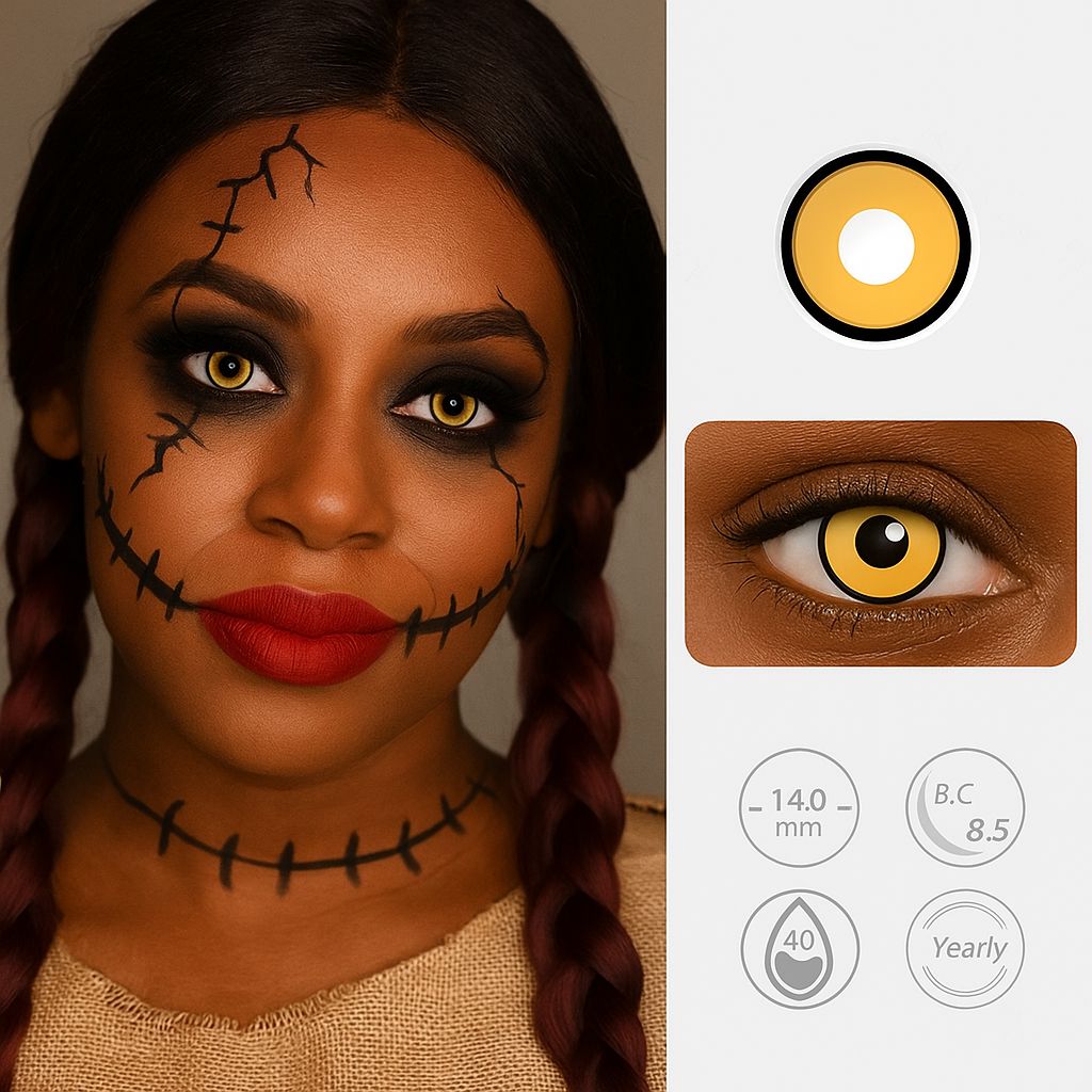 Brown Mystic | Halloween Contact Lenses Contact Lenses natura-eyes 14.0mm 8.5 Brown & Black