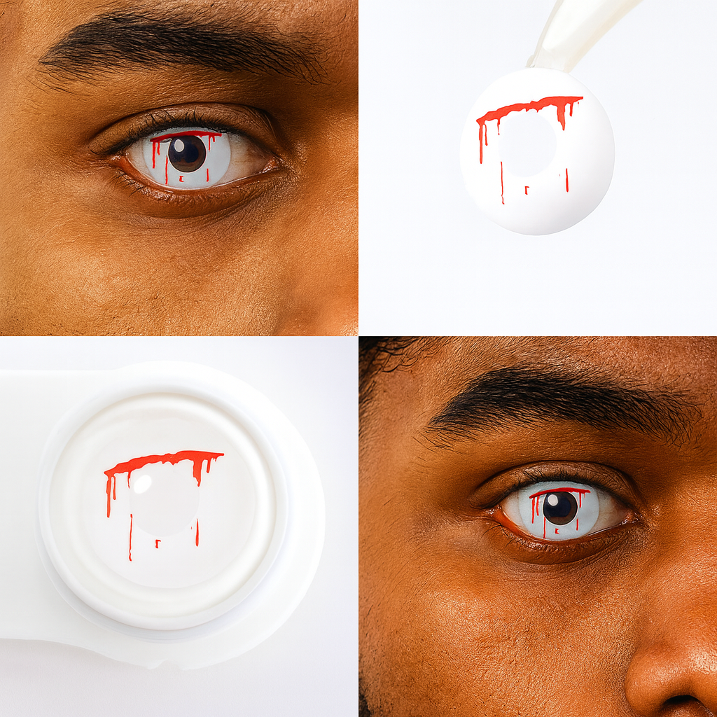 Men’s Horror Blood Splash Contact Lenses | Halloween Contact Lenses For Men