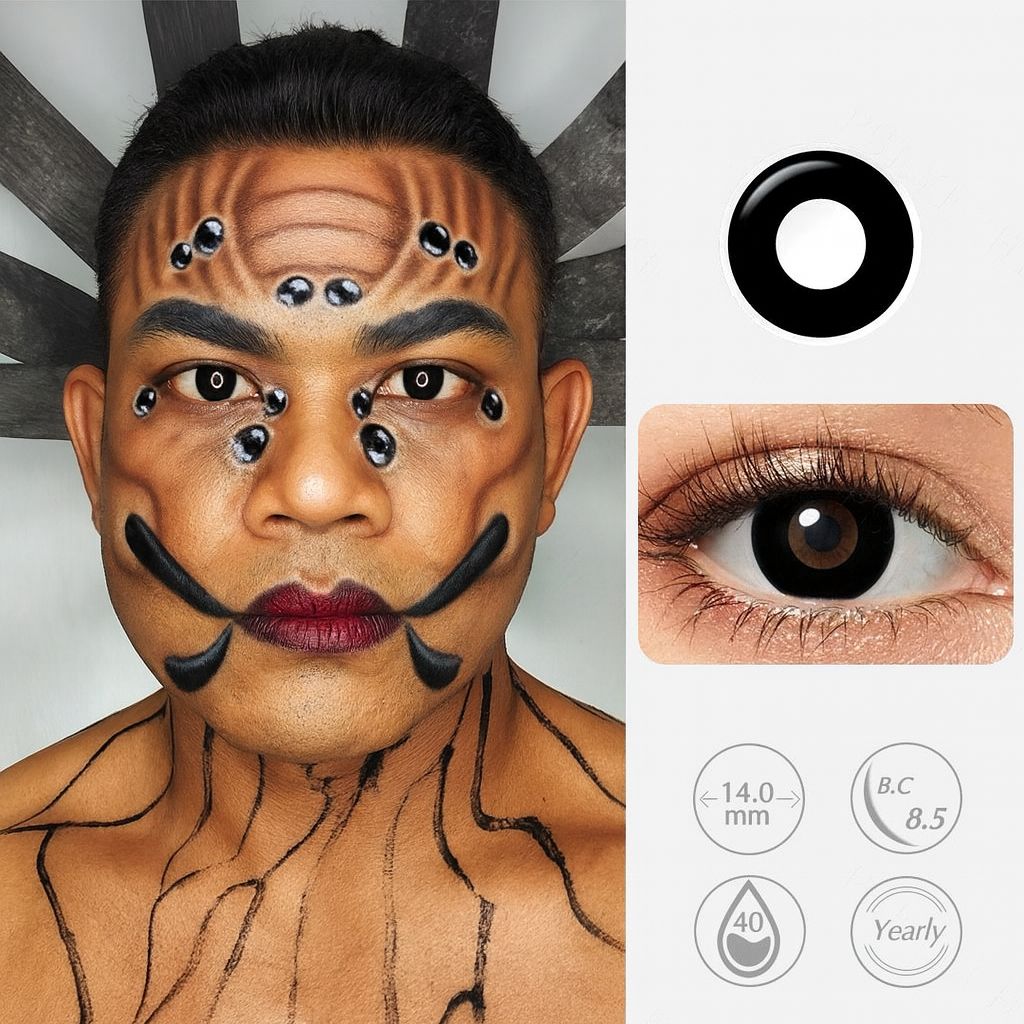Abyss Stare | Halloween Contact Lenses For Men Contact Lenses natura-eyes 14.0mm 8.5 Black