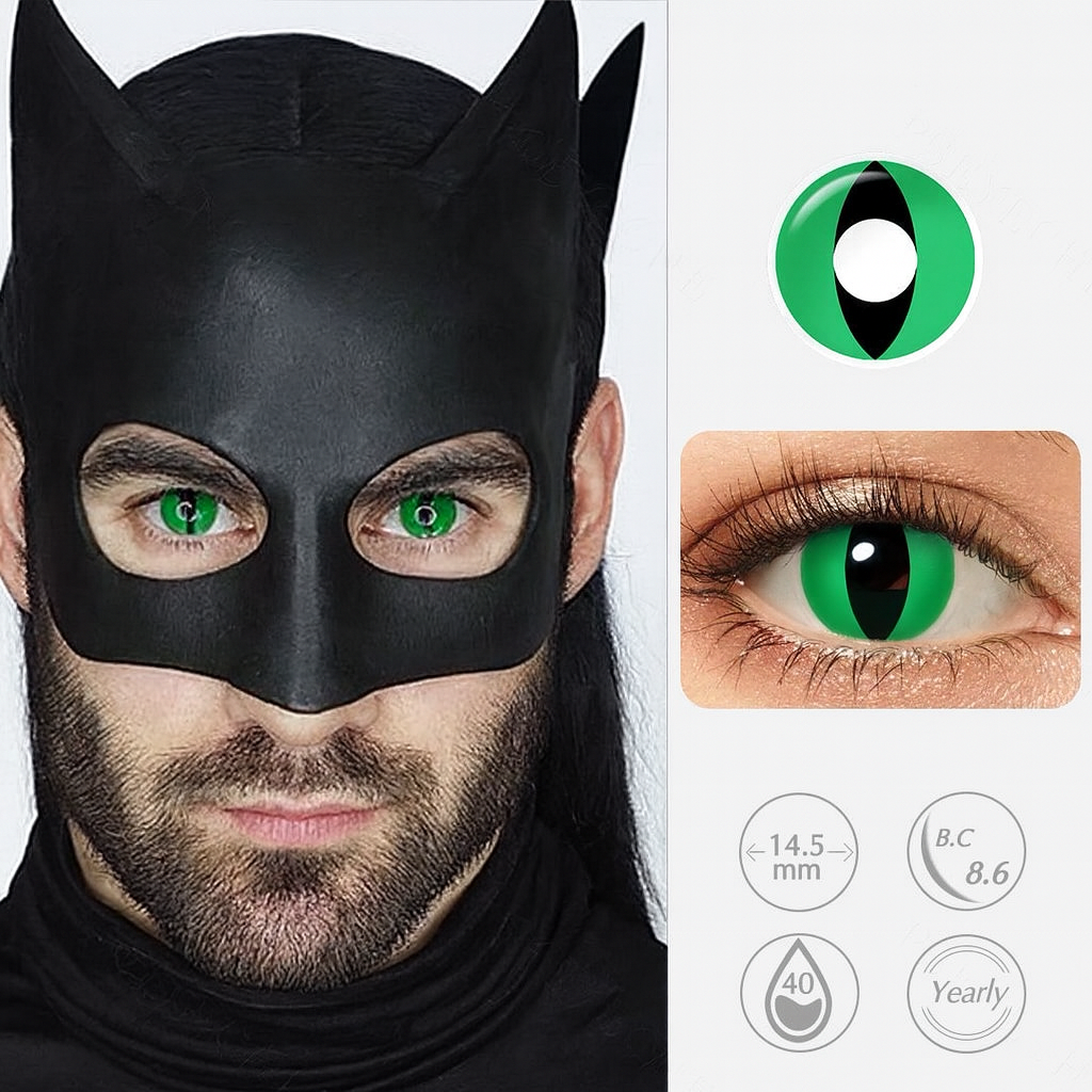 Emerald Fang Halloween contact lenses for men