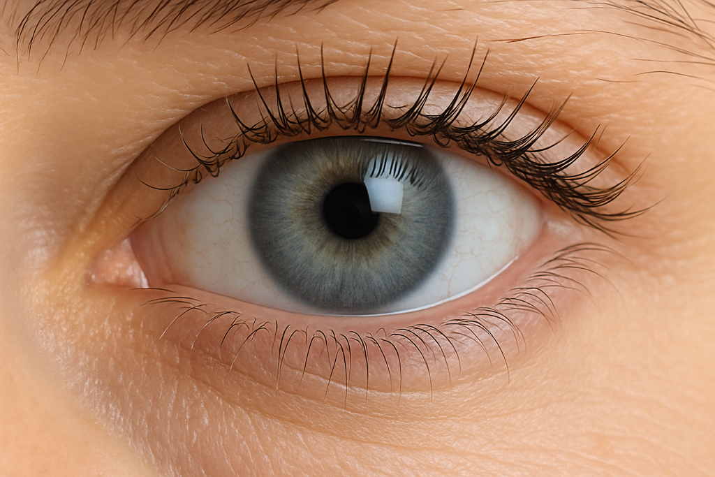 Frozen light blue colored contact lenses with icy tones for a bright, crystal-like gaze