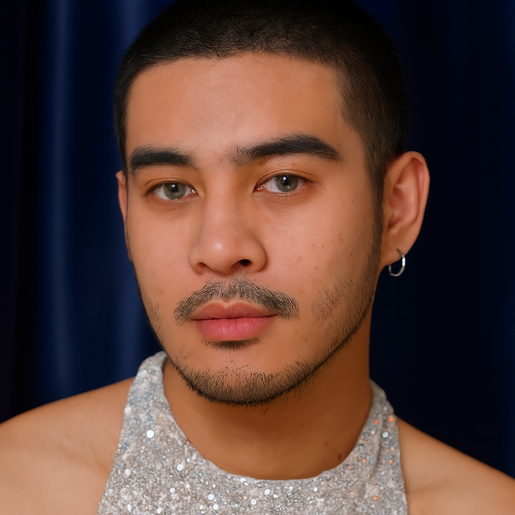 Realistic green-grey contact lenses for men