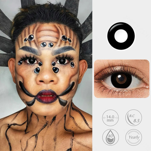 High-quality blackout contact lenses for intense scary and gothic styles
