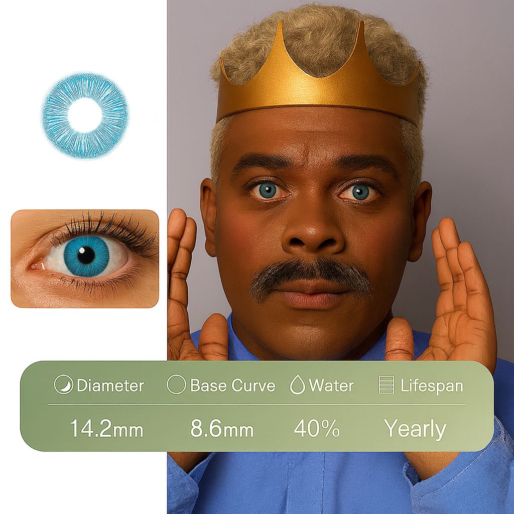 Aqua Blue | Halloween Contact Lenses For Men Contact Lenses natura-eyes 14.2mm 8.6 Aqua Blue