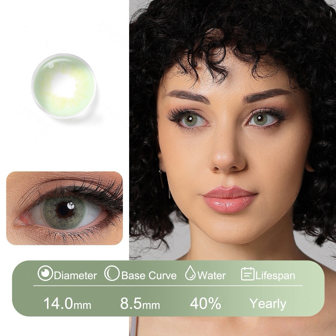 Riviera green colored contact lenses with jewel-toned vibrant green shades for a natural look