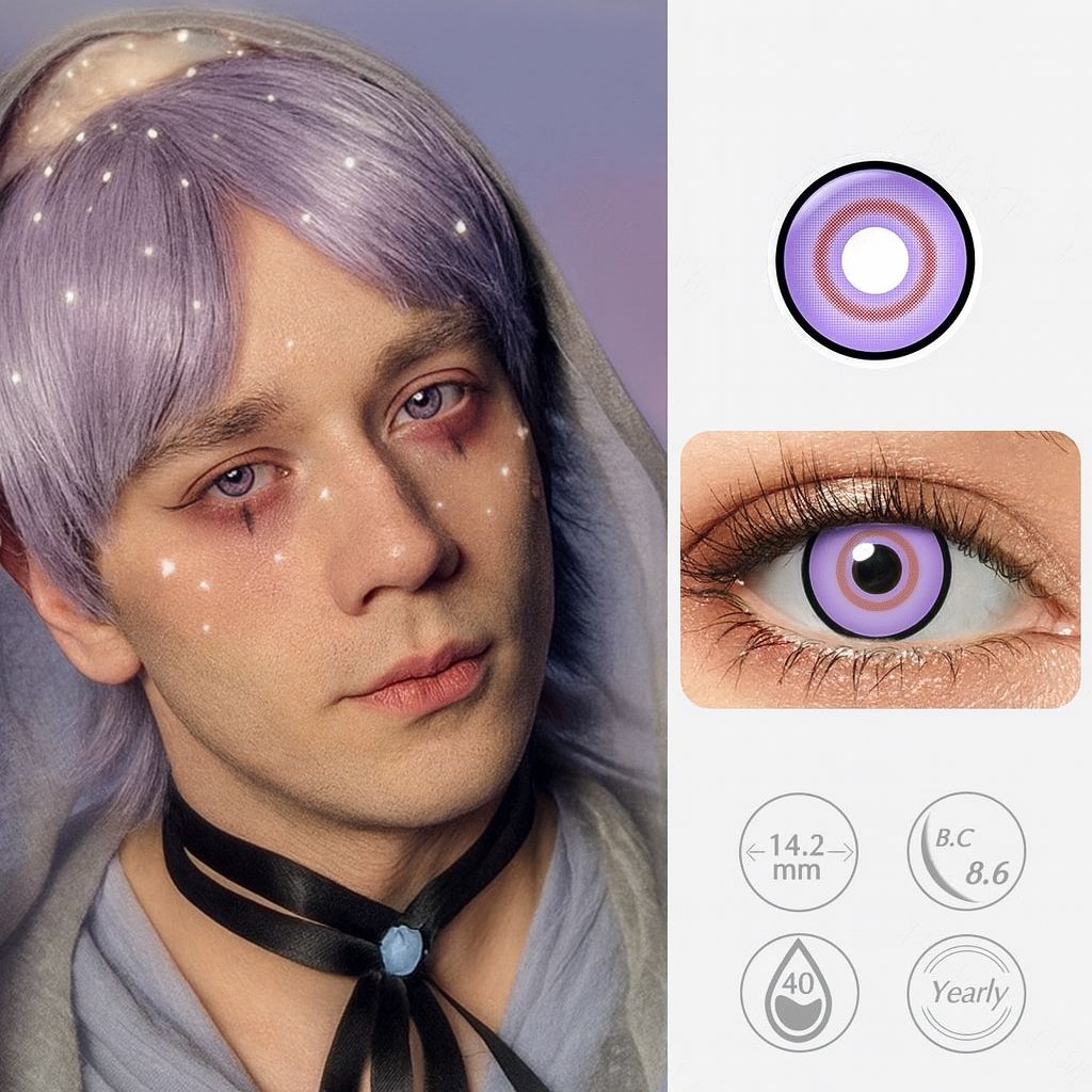 Mystic Violet | Halloween Contact Lenses For Men Contact Lenses natura-eyes 14.2mm 8.6 Purple