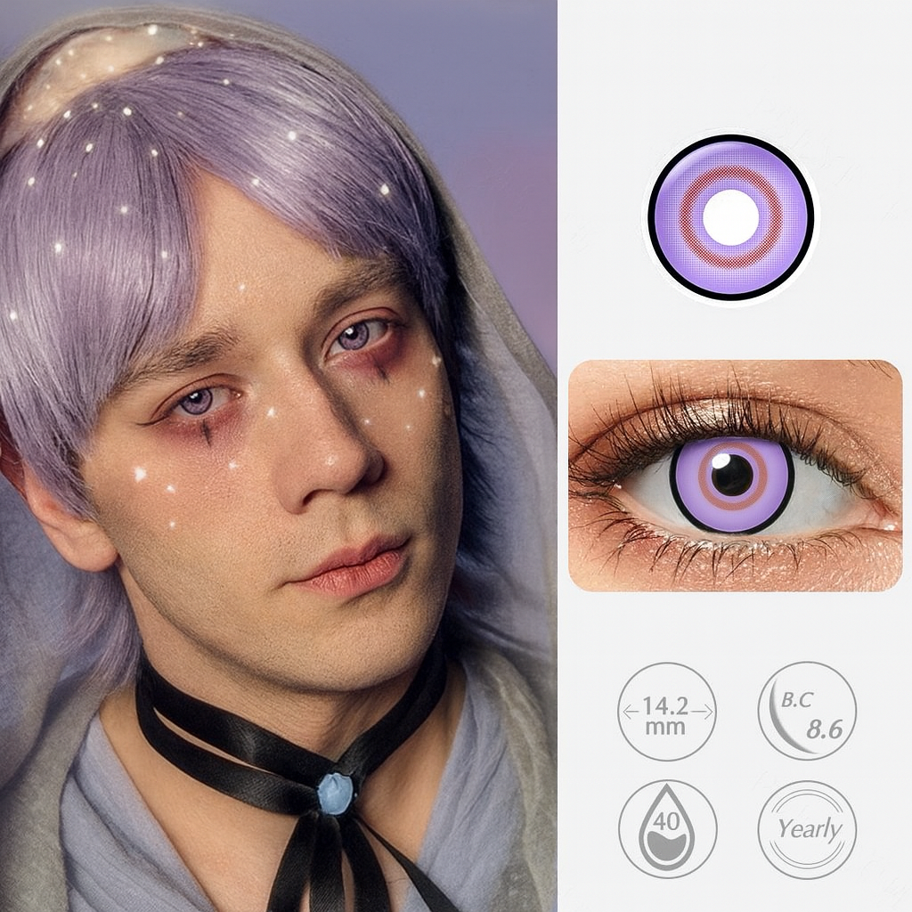 Purple Cosplay Eye Contacts for Men | Halloween Contact Lenses For Men