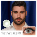 Moon Jade | Fusion Natural Contact Lenses for Men Contact Lenses natura-eyes 14.2mm 8.6 Green-Gray